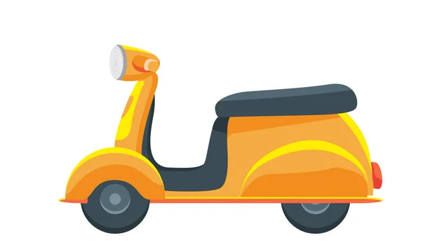 Scooter Motor Geïsoleerde Vector — Stockvector