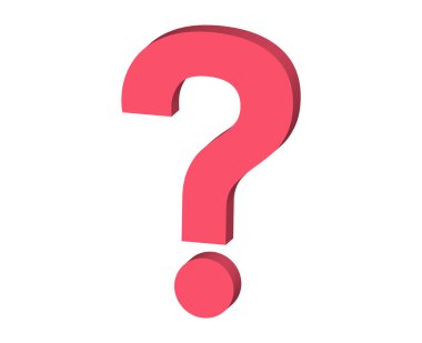 soru işareti 3d vektör çizimi