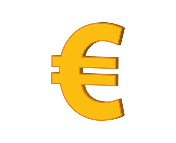 Euro Moneda Signo Vector Ilustración — Vector de stock