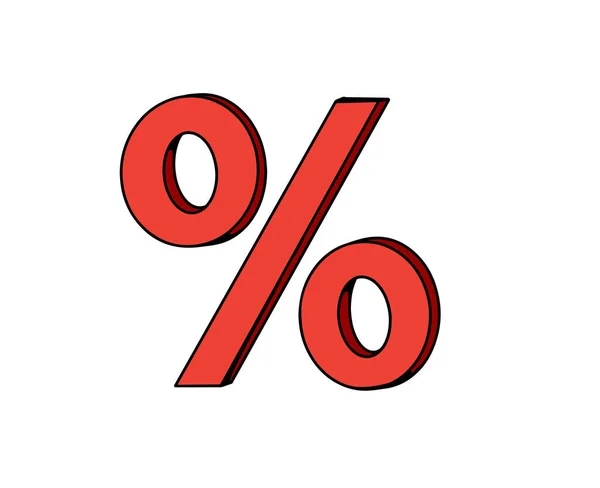 Prozentzeichen Symbol Vektor Abbildung — Stockvektor