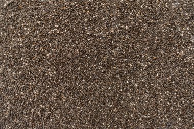 Chia tohumları arka plan Üst görünüm Sağlıklı gıda