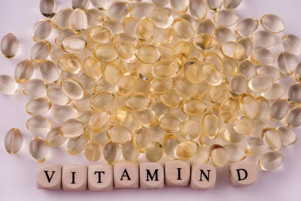 Lots Vitamin Capsules Flat Lei — Fotografia de Stock
