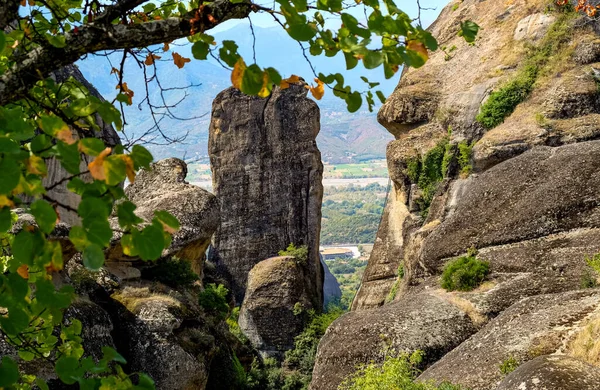 Meteora Jest Formacją Skalną Środkowej Grecji Której Znajduje Się Jeden — Zdjęcie stockowe