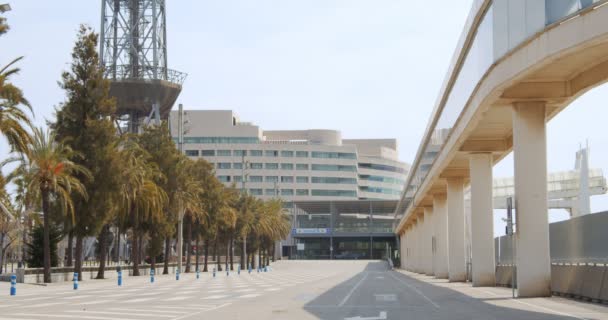 Port maritime de Barcelone, Terminal S, sans personnes — Video