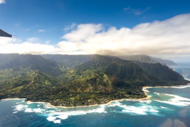Kauai dağlar Kauai, Hawaii tropik cennet Adası
