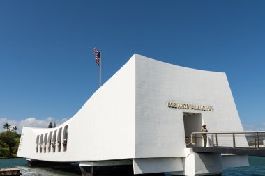 USS Arizona Memorial in Pearl Harbor, March 2 2016 Hawaii USA clipart