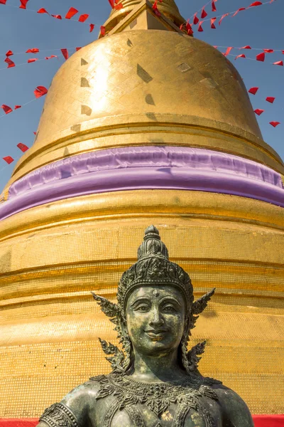 Wat saket, seyahat landmark bangkok thaila in, altın Dağı — Stok fotoğraf