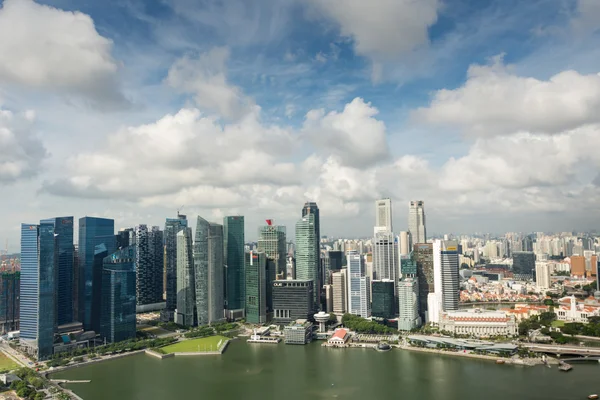 Ciudad de Singapur skyline y vista de Marina Bay —  Fotos de Stock