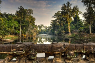 Gizemli Preah Khan Tapınağı Angkor, Siem Reap, Kamboçya.