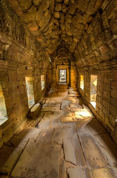 Tajemný chrám Preah Khan v Angkoru, Siem Reap, Kambodža. — Stock fotografie