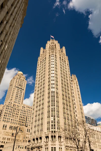 А. РЕКА ходити з міських хмарочосів в Чикаго, США — стокове фото
