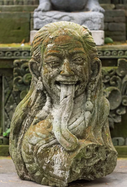Stone sculpture monkey forest Ubud — Stock Photo, Image