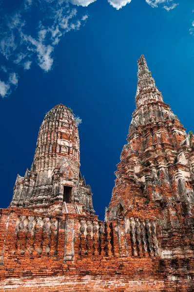 Eski Tapınağı wat chai watthanaram ayuttaya Tayland — Stok fotoğraf