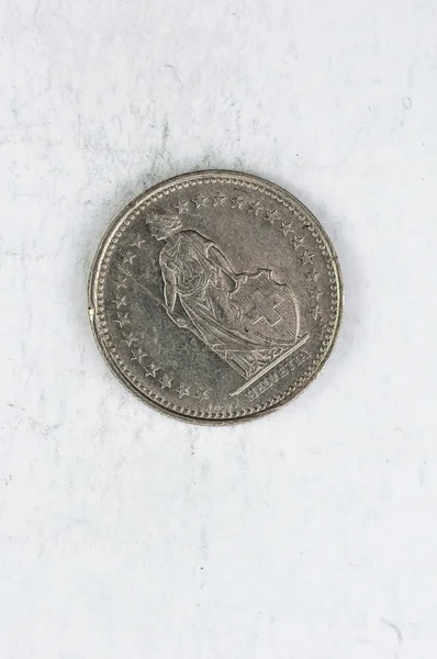 1 / 2 Suiza Franken Moneda 1987 plata — Foto de Stock