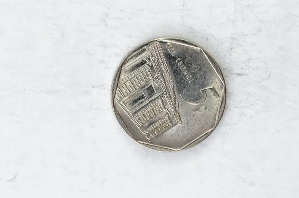 5 відсотків Repubic-де-Куба монета — стокове фото