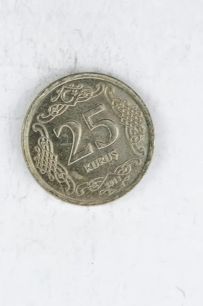 25 Turchia Kurus Moneta argento alu — Foto Stock