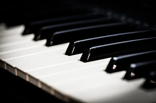 Piano keys. close-up frontal view of keyboard Stock Picture