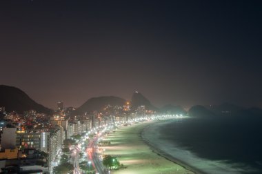 ünlü copacabana Plajı rio de janeiro havadan görünümü