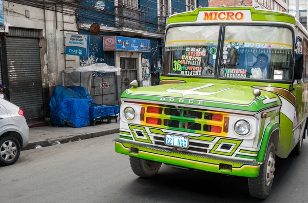 La Paz, Bolivia - August 16: Taxi Car Traffic, Bolivia,2015 — Stock Photo, Image