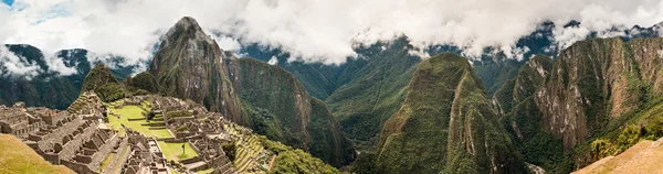 Machu Picchu Panorama Perú, América del Sur UNESCO Patrimonio Mundial Fotos de stock