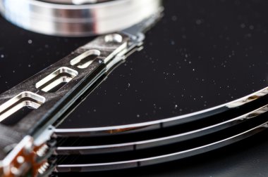 HDD Harddisk iç closeup datadisk