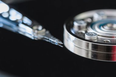 HDD Harddisk iç closeup datadisk