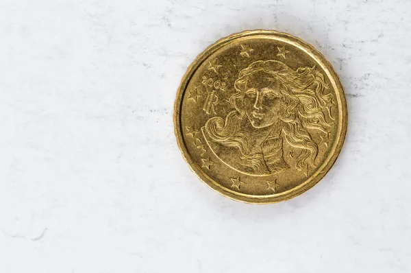 Bak 10 euro cent sikke İtalyan arka ile kullanılan — Stok fotoğraf