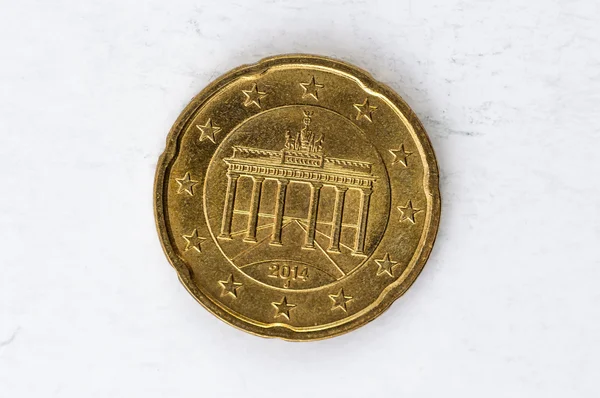 20 Euro cent Coin with German backside used look — Stock Photo, Image