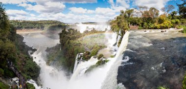 Scenic view of Iguazu waterfalls in Argentina clipart