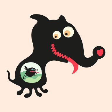 Happy monsters vector images. Set 16