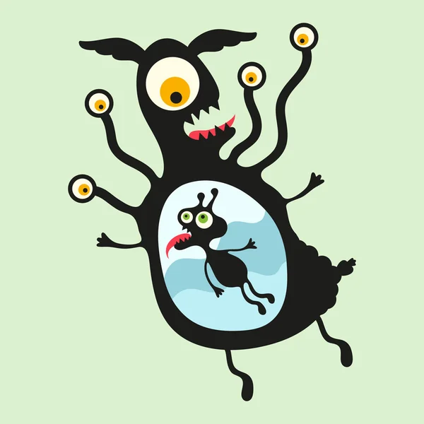 Happy monsters vectorafbeeldingen. reeks 18 — Stockvector