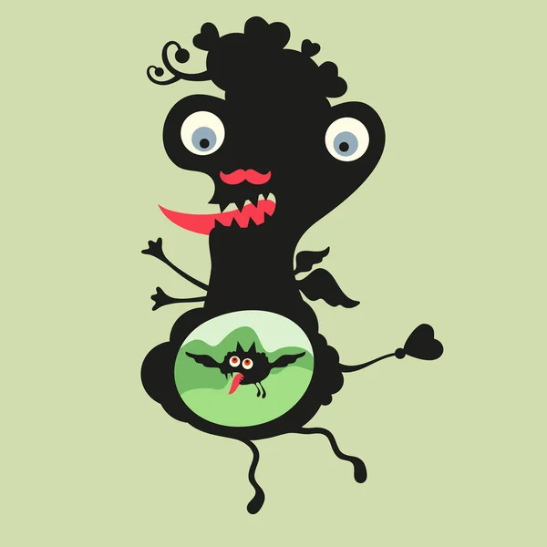 Happy monsters vectorafbeeldingen. 21 instellen — Stockvector