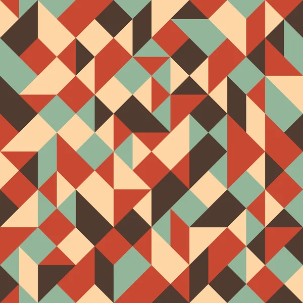 Vintage motif sans couture coloré avec des triangles et des carrés . — Image vectorielle