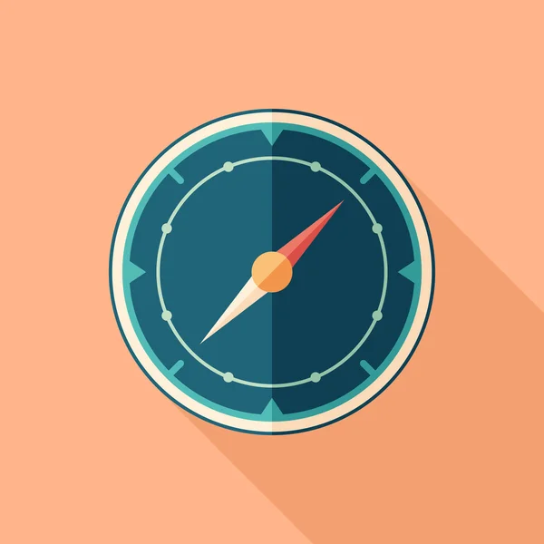 Mariner's pusula düz kare simgesini uzun gölgeler ile.