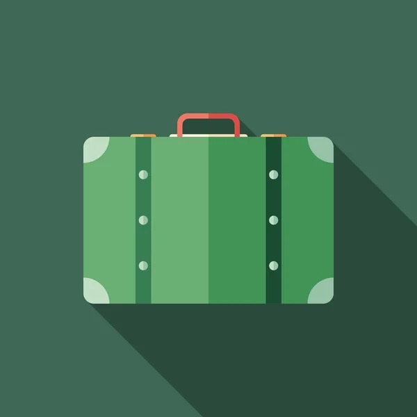 Retro çanta düz uzun gölgeler ile kare simgesi.