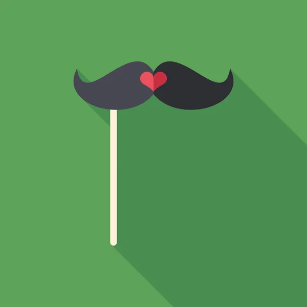 Moustache hipster sur bâton — Image vectorielle