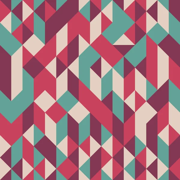 Patrón sin costura abstracto con cubos y triángulos . — Vector de stock