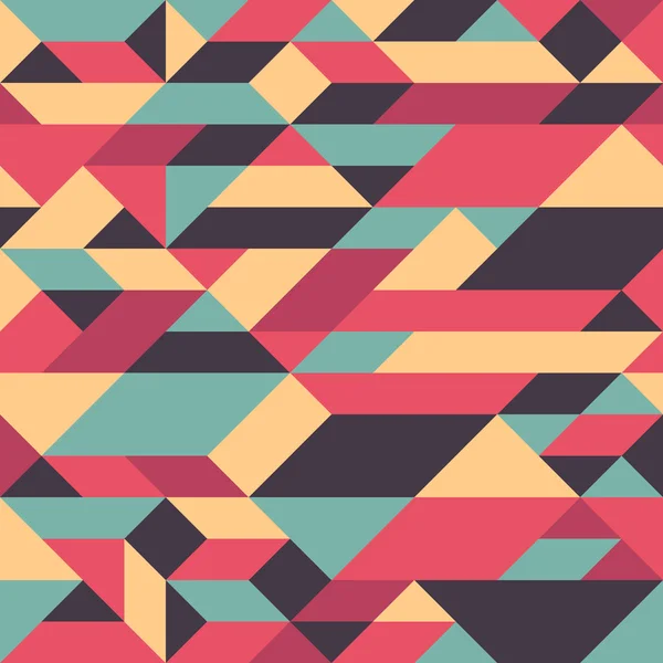 Abstracte kleurrijke naadloze patroon met piramides en kubussen. — Stockvector