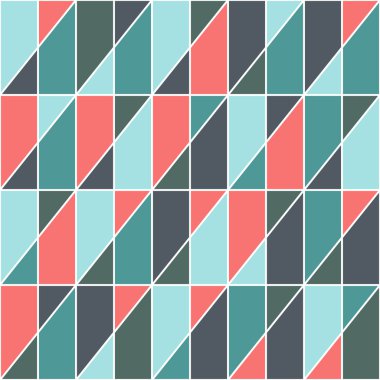 Retro seamless modeli dikdörtgen ve üçgen ile.