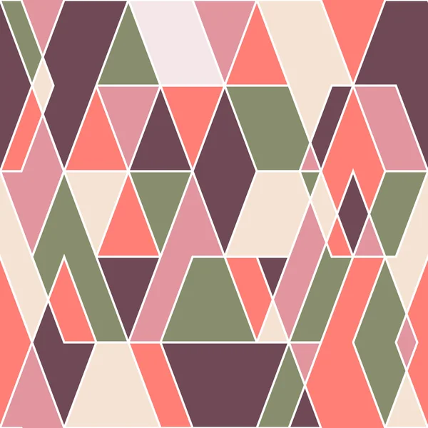 Vintage bezešvé vzor barevné trojúhelníky. — Stockový vektor
