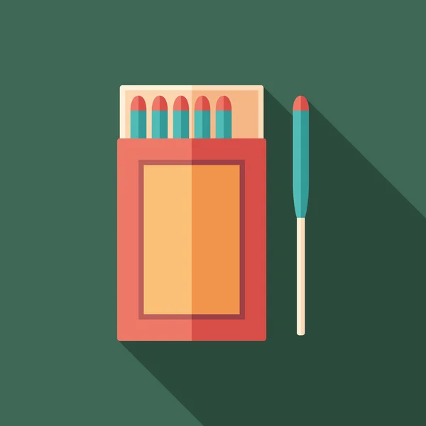 Survival matches flat square icon with long shadows. — Stock Illustration Survival matches flat square icon with long shadows. Royalty Free Stock Vectors