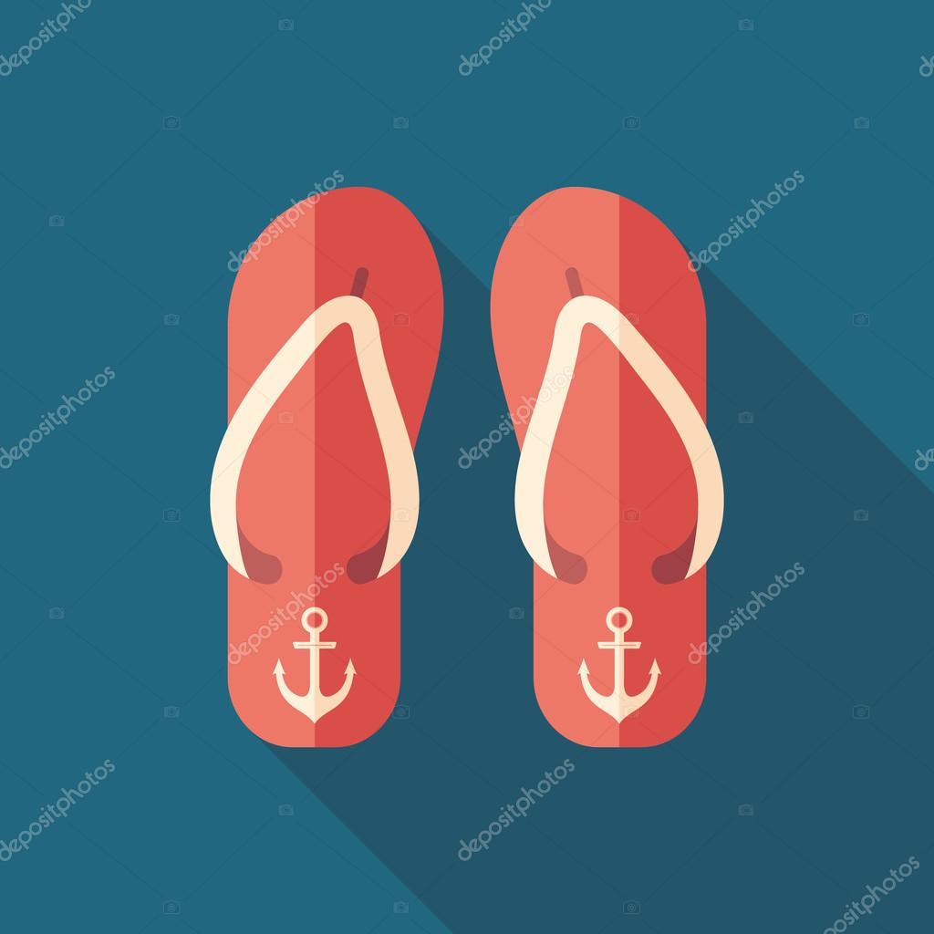 Sun Sea Summer. Colorful flat icon.