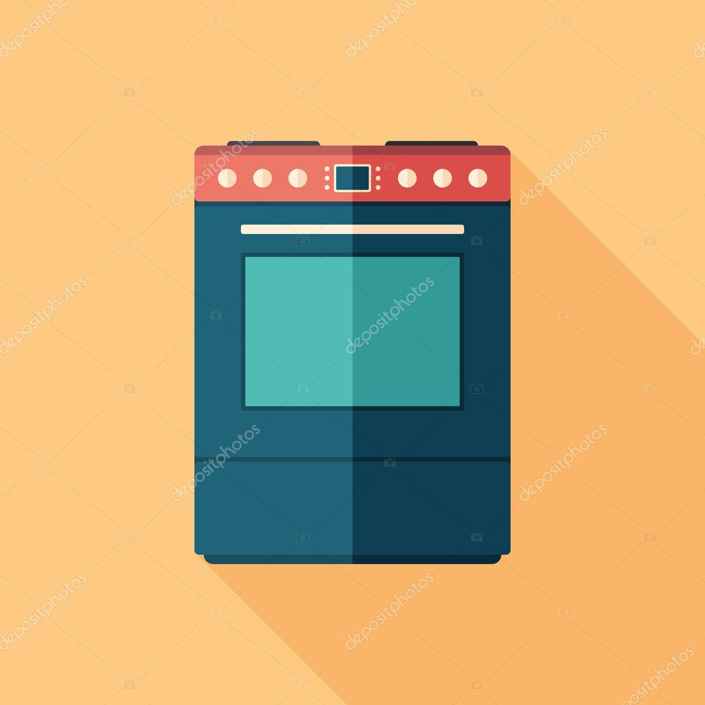 Home Interior. Colorful flat square icon.