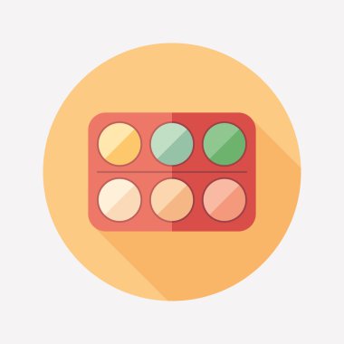 Far paleti düz yuvarlak uzun gölgeler simgesiyle.