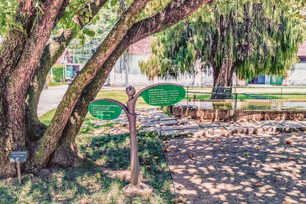 Het Bord Voor Botanische Tuinen Rio Janeiro — Stockfoto