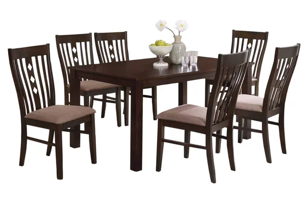 Eettafel Stoelen Geïsoleerd Witte Achtergrond Luxe Moderne Eettafel Sets Verschillende — Stockfoto