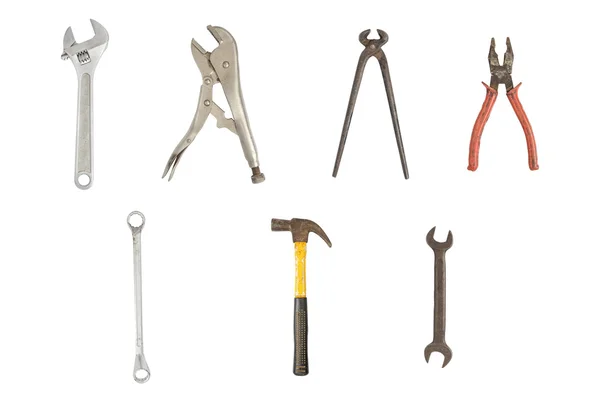 stock image Image isolated set of old working tools. Clipping path