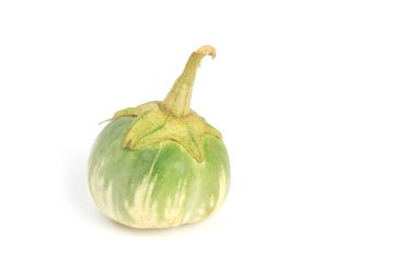 Beyaz adam izole Tay patlıcan