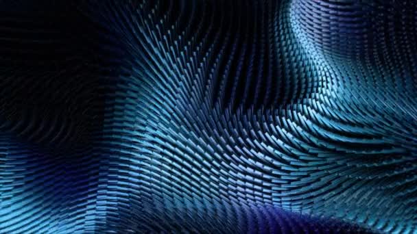 Textura abstrata em movimento em ondas BLue — Vídeo de Stock