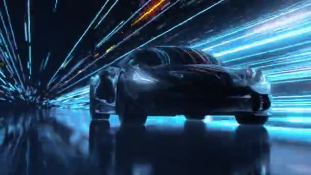 Conducción de velocidad de coche Super 3D — Vídeo de stock